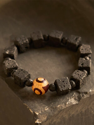HimaFlow Lava Rock Dzi Bead Healing Bracelet