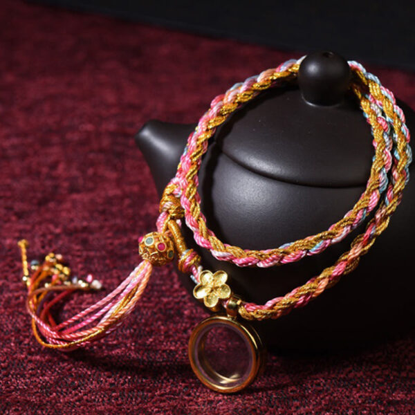 HimaFlow Tibetan Handmade Luck Colorful String Single Double Wrap Braided Bracelet