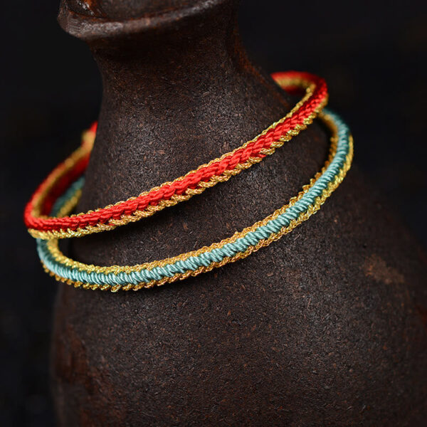 HimaFlow Two-Color Rope Handcrafted Eight Thread Peace Knot Bracelet