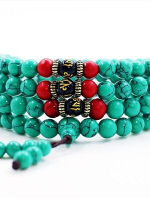 HimaFlow Tibetan Turquoise Purification Necklace Mala