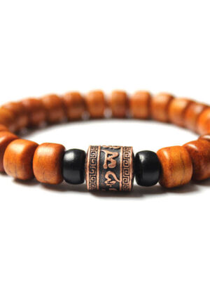 HimaFlow Tibetan Yak Bone Om Mani Padme Hum Strength Bracelet