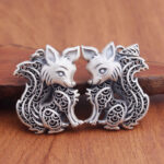 HimaFlow Tibet 999 Sterling Silver Fox Pattern Two-sided Blessing Necklace