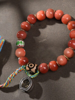 HimaFlow Tibetan Natural Camel Bone Dzi Bead Luck Bracelet