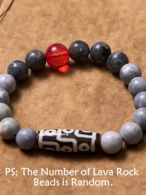 HimaFlow Tibetan Nine-Eye Dzi Bead Picasso Jasper Positive Bracelet
