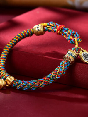 FREE Gift: Attract Good Fortune Tibetan Om Mani Padme Hum Carved Zakiram Goddess of Wealth Amulet Bracelet